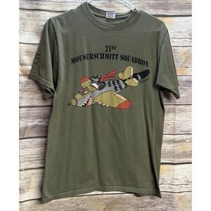Vintage Crazy Shirts Kliban Cat 21st Mouserschmitt Squadron T Shirt Small VTG